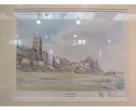 After Roy Haydon, print entitled "Cromer Beach" a Sherwood Fine Art production, pencil signed lower right, framed and glazed,
