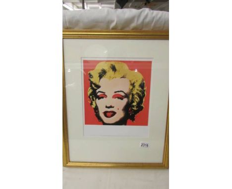 Andy Warhol (1928-1987) Lithographic print of Marilyn Monroe, published by Mcgaw in association with the Andy Warhol foundati