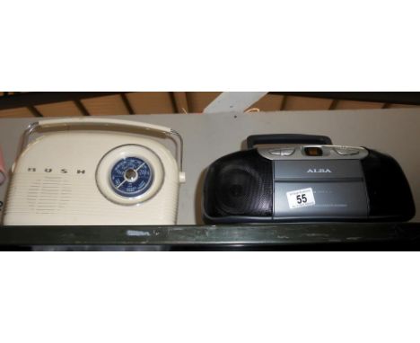 A retro Bush radio with lead and an Alba CD radio, no lead (both untested) ****Condition report**** Bush radio works with mai