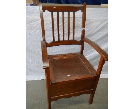 A good oak commode chair.
