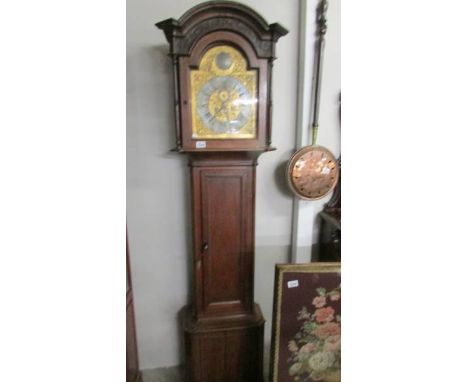 A 30 hour mahogany long case clock. ****Condition report**** Dial circle size 25cm, face size looking through door 29cm x 39c