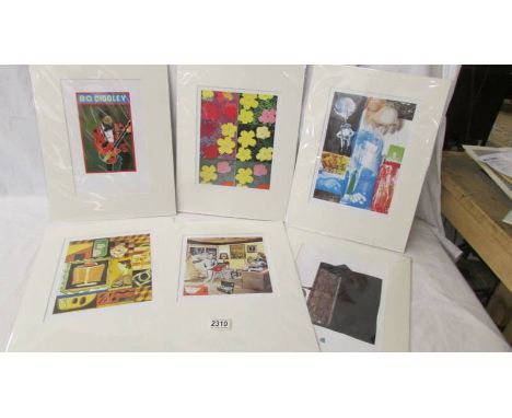 Collection of 6 pop art prints circa 1990s artist's include Peter Blake, Andy Warhol, Edward Kienholz, Richard Hamilton, Robe