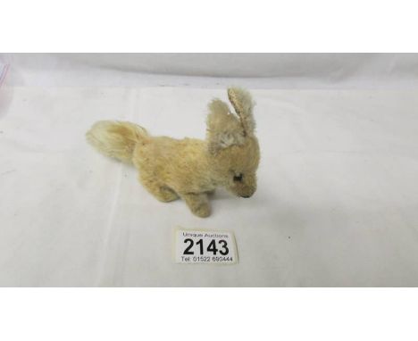 A vintage Steiff fox cub. ****Condition report**** Looks in good condition length 16cm, height 10cm
