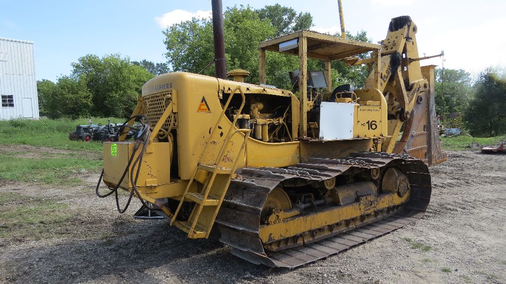 Allis-Chalmers HD 16 crawler tile plow, sn 4D16DP-7154, hours on meter ...