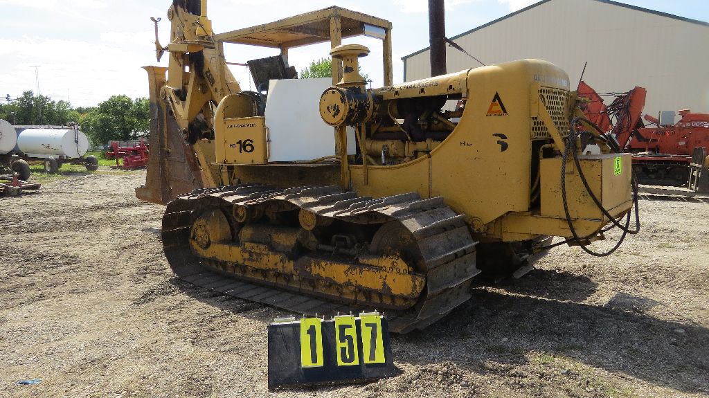 AllisChalmers HD 16 crawler tile plow, sn 4D16DP7154, hours on meter