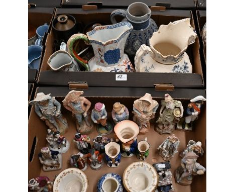 Various ceramic figures, jugs etc (2 boxes)