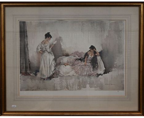 After William Russell Flint - 'Memorising Acts II', ltd ed 77/850 print, unsigned, 41 x 54 cm&nbsp;