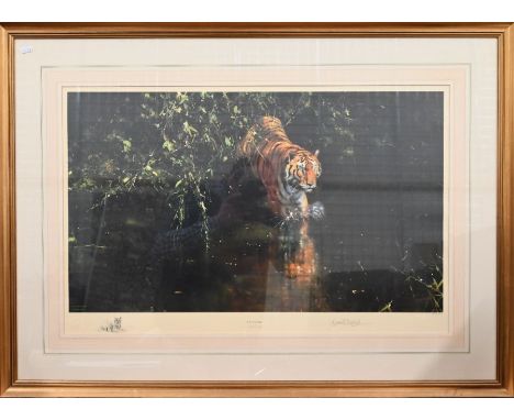After David Shepherd - 'Burning Bright', print, pencil signed to margin, 48 x 76 cm