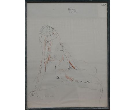 After Ann Wadman - 'Monica' figurative study, ltd ed print 1/20, 55 x 42 cm