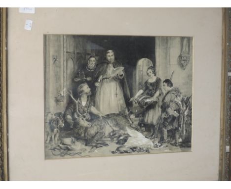 A print, after Arthur J Elsley, Mothers Treasures, dated 1902, 62 x 45cm, plus frame and glazed, and similar vintage prints