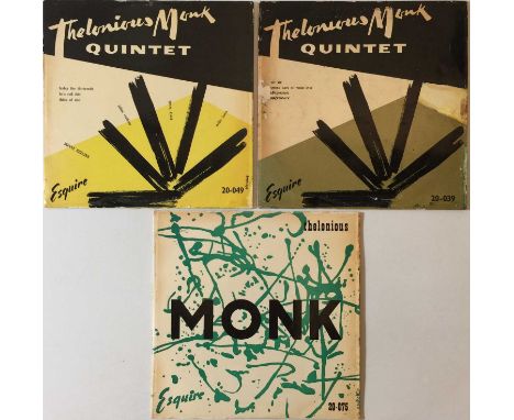 THELONIOUS MONK - 10" RARITIES. A quality pack of 3 10" rarities by jazz legend Thelonious Monk. Titles include Monk (20-075,