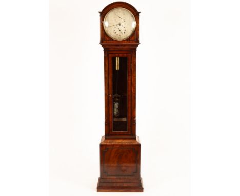 A good mid 19th Century mahogany longcase regulator, Hornby, Liverpool, the case with shallow arch above a circular brass fra