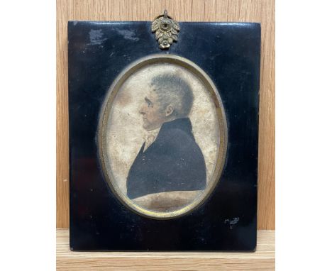 English School, circa 1820/Portrait Miniature of Rev. Francis Nicoll D.D (1771-1835)/bust length, wearing a black coat/waterc