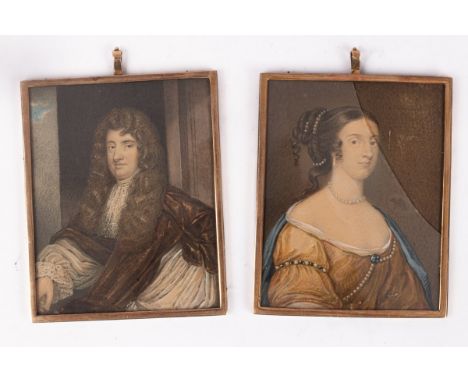 English School, 18th Century/Portrait Miniature of William Russell, Lord Russell (1639-1683)/Portrait Miniature of Rachel, La