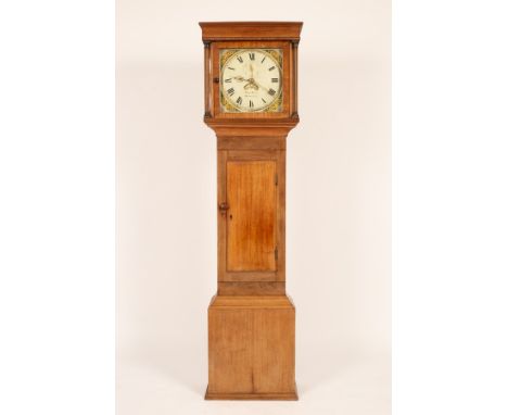 A thirty-day mahogany longcase clock, the painted enamel dial marks John Morse Malmsbury  CONDITION REPORT: Condition informa