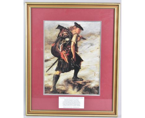 A Framed Military John Pettie Print, "Disbanded", Subject 26x35cm
