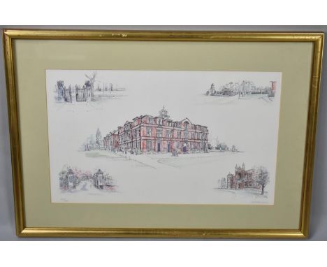A Framed Limited Edition Print, Wrekin College by Kathy Thorburn, Subject 46x28cm 237/300