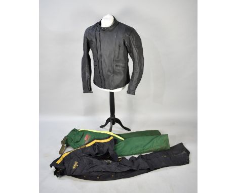 A Section of Protective Clothing to Include Chainsaw Trousers, Belstaff Overall and Gear Size 48 Mens Coat