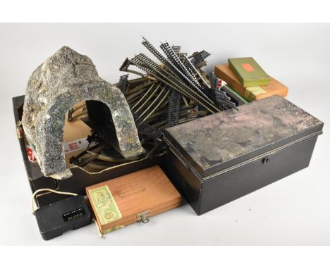 A Collection of Various Sundries to Comprise Model Train Track, Tunnel, Projector Screen etc
