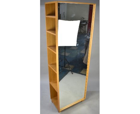 A Modern Mirrored Five Shelf Storage System, 60cms Wide and 108cms High