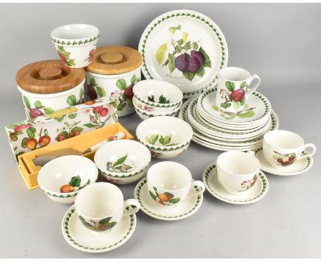 A Collection of Portmeirion Pomona to Comprise Cups and Saucers, Bowls, Plates, Storage Jars etc