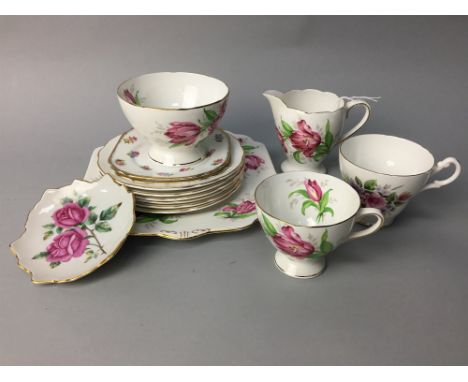 ROYAL ASCOT TEA SERVICE, with gilt and floral decoration