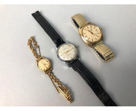THREE MID TO LATE 20TH CENTURY WRIST WATCHES, comprising a Tatton of Edinburgh example, manual wind; a Bulova Ambassador and 