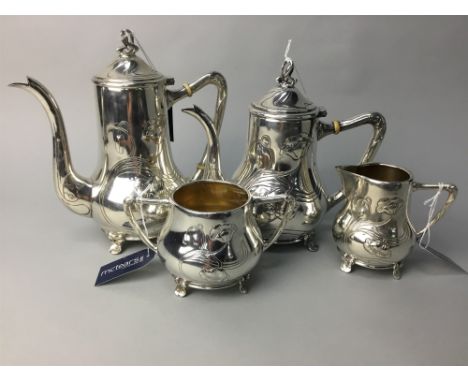 FOUR PIECE PLATED TEA AND COFFEE SERVICE, of WMF design (4)