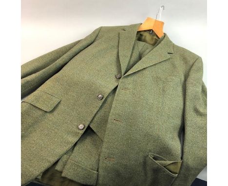 GENTLEMAN'S SUIT BY R W FORSYTH GLASGOW, comprising trousers, jacket, waistcoat and breeches with Wilkinson Sword fastener