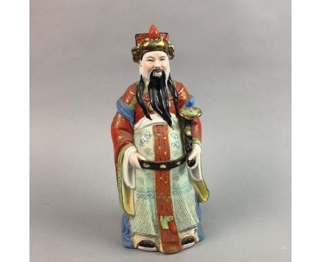 CERAMIC FIGURE OF SHAO LAO, along with two others and four similar figures (7)