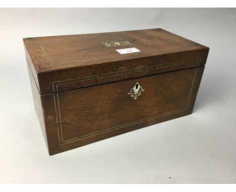 VICTORIAN ROSEWOOD TEA CADDY