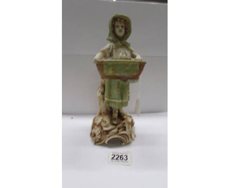 A 19th century bisque porcelain figure by W &amp; R.&nbsp; Thumb missing on right hand.