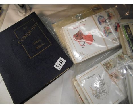 A quantity of stamps including albums, UK and USA, presentation packs and first day covers