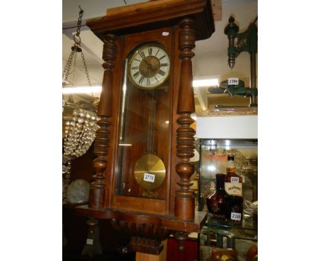 A Victorian mahogany Vienna wall clock, COLLECT ONLY.