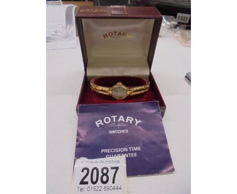 A boxed ladies Rotary wristwatch first purchased in 1983, in working order.