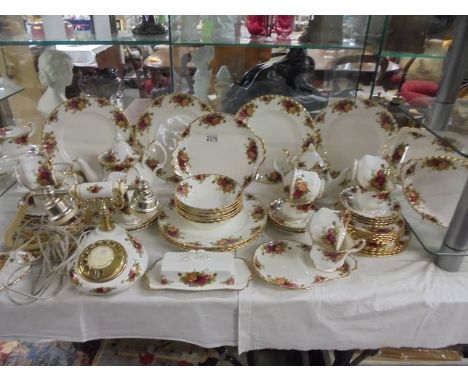 Approximately 70 pieces of Royal Albert Old Country Roses, all first quality, COLLECT ONLY.