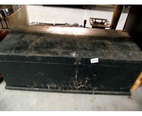 An antique pine tool chest 84cm x 35cm x height 32cm COLLECT ONLY