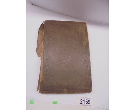A 19th century book entitled 'The Architectural History of Canterbury Cathedral' by Rev. R Willis, (in a distressed state).