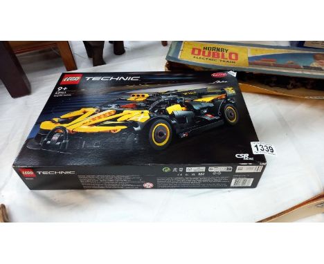 A boxed Lego Technic 42151 Bugatti in sealed box