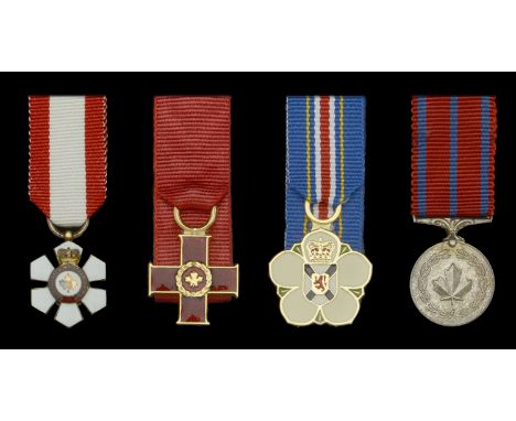 Canada, Cross of Valour, gilt and enamel; Order of Canada, Officer’s badge, silver-gilt and enamel; Order of Nova Scotia, Mem