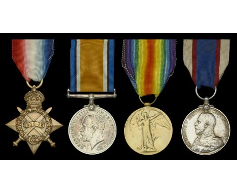 Four: Stoker Petty Officer R. H. Gillies, Royal Navy, later Royal Fleet Reserve  1914-15 Star (K.4034, R. H. Gillies, Act. L.