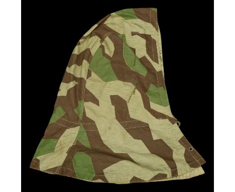 A German Second World War Army Camouflage Hood. A well-preserved splinter patter ‘A’ camouflage hood used by Heer and Luftwaf