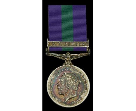 General Service 1918-62, 1 clasp, N.W. Persia (423 Rfmn Manilal Gurung. 1-2-Gurkha R.) silver-dipped, otherwise very fine £50