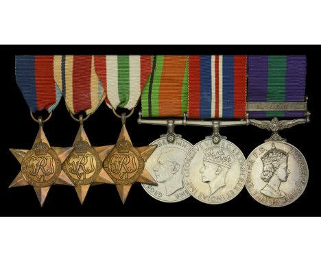 Six: Lieutenant-Colonel E. J. Thomas, Royal Army Service Corps   1939-45 Star; Africa Star; Italy Star; France and Germany St