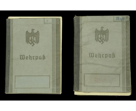 German Second World War Army and Luftwaffe Wherpasses. A very interesting army wehrpass to an army doctor, pass photograph sh