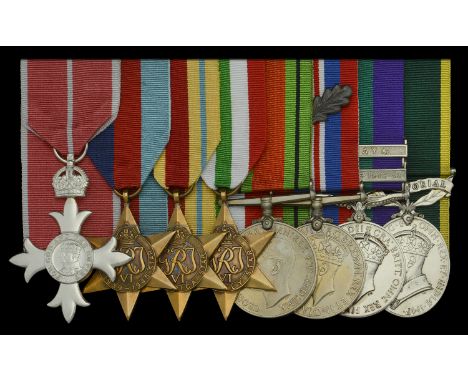 A Second War ‘Italy operations’ M.B.E. group of eight awarded to Warrant Officer Class I, later Captain, C. H. Kite, Royal El