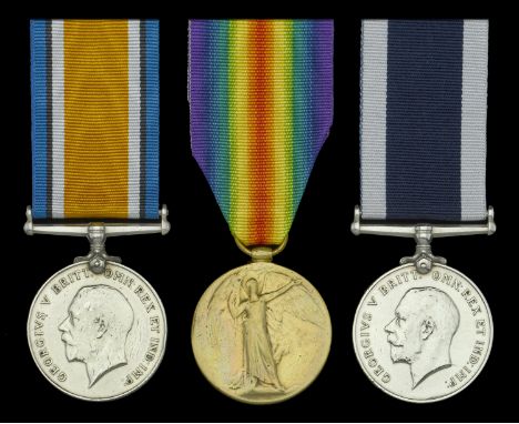 Three: Regulating Petty Officer W. P. Payne, Royal Navy  British War and Victory Medals (J.46190 W. P. Payne Ord. R.N.); Roya