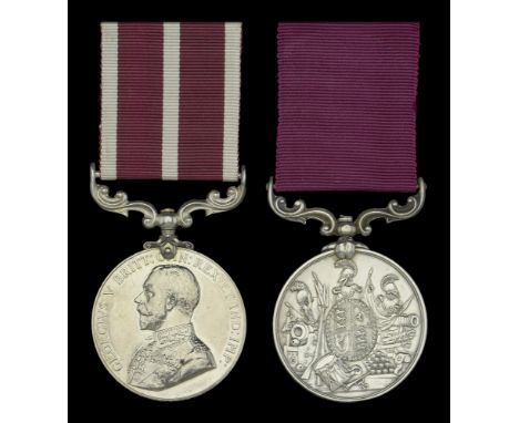 Pair: Colour Sergeant T. Neighbour, Oxfordshire Light Infantry  Army Meritorious Service Medal, G.V.R., 1st issue (C. Sjt: T.