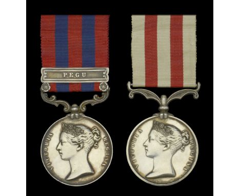 Pair: Lieutenant C. E. Lewes, Bengal Horse Artillery, who served in the action against the Mutineers of the 14th Native Infan