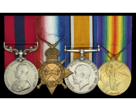 A Great War ‘Bellewaarde Ridge 1915’ D.C.M. group of four awarded to Sergeant Henry Hill, 9th Battalion, Rifle Brigade, who w